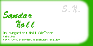 sandor noll business card